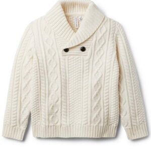 Janie and Jack Cable Knit Shawl Collar Sweater Size 5